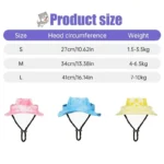 Pets Hat with Ear Holes Adjustable Baseball Cap for Medium Small Dogs Summer Dye Cats Sun Cap Pet Outdoor Hat Pet Supplies - Image 4