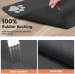 Pet Feeding Mat-Absorbent Pet Placemat for Food and Water Bowl, with Waterproof Rubber Backing, Quick Dry Water Mat for Dog Cat - Image 5