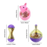 Cat Food Leakage Toys Interactive Food Funnel Plastic Cat Food Dispenser Mouse Ball Shape Tumbler Puzzle Training Pet Supplies - Image 2