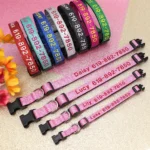Adjustable Nylon Embroidered Dog Collar Custom ID Name Accessories Pet Collars For Small Medium Large Dogs Pets Supplies Perro - Image 3