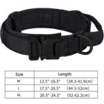 Tactical Dog Collar Adjustable Military Nylon Dog Collar with Control Handle Heavy Duty Metal Buckle for Medium Large Dogs - Image 5