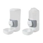 For Apartment 2PCS Automatic Pet Feeders Wall Mounted Cats Face Decoration PP Water Dispenser Set Easy Installation - Image 5