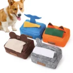 Dog Interactive Snuffle Toys Treat Dog Feeder Pet Toys Tissue Box Nosework Training Toy for Cats Dog Sniffing Toys Pet Supplies