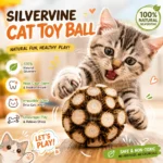 Cat Toy Ball Matatabi Catnip Cat Toy Ball for Cats Catnip Toys Indoor Cats Kitten Cleaning Teeth Molar Silvervine Cat Chew Toy