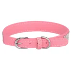 New Shiny Rhinestone Pet Collar, Soft Microfiber Adjustable Collar for Small Medium Dogs & Cats, Lightweight Walking Collar - Image 4