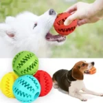 Dog Food Ball Pet Dog Toy Interactive Rubber Balls for Small Large Dogs Puppy Cat Chewing Toys Pet Tooth Cleaning Snack Ball