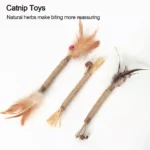 Silvervine Sticks Pet Cat Toys Natural Catnip Suit Safety Sisal Molar Toothpaste Branch Cleaning Teeth Cat Snacks Pet Supplies - Image 3