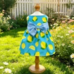 Dog Princess Dress Summer Kitten Pet Skirt Blue Lemon Bow Lace Dog Dresses for Small Medium Puppies Poodle Chihuahua Apparel - Image 4