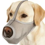 Safe Breathable Mesh Dog Muzzle Adjustable Strap PVC Puppy Mouth Cover Washable Dog Mouthpiece Outdoor Travel