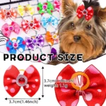 10/20/30PCS Pet Hair Bows Dog Grooming Accessories Bow With Rubber Bands For Dogs Headwear Puppy Cat Bow Pet Supplies - Image 3