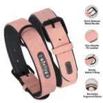 Personalized PU Leather Dog Collar Soft Padded Pet Dog Collars Engraved Name Paw Durable Necklace for Small Medium Large Dogs - Image 3