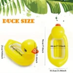 2in1 Dogs Pool Float Inflatable Foldable Pvc Dog Swimming Pool Yellow Duck Float for 22 Lb Pets Summer Pool Interactive Pet Toys - Image 5