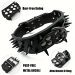 Dog Collar Anti-Bite Rivets Large Bulldog Domineering Anti-Bite Bully Dog Supplies Pets