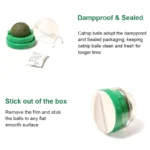 Catnip Cat Wall Stick-on Ball Toy Scratchers Treats Healthy Natural Removes Balls to Promote Digestion Cat Grass Snack - Image 5