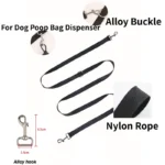 2.5cm Nylon Hand Free Dogs Leash Walking Training Lead Police Style Control Dog Lead Leash Small Dog Chain Safety Pet Leashes - Image 2