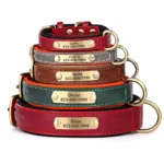 Personalized Dog Collar Custom Engraved PU Leather Dog Collars Free Engraving ID Tag Nameplate For Small Medium Large Dogs - Image 3