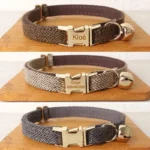 Personalized Name Cute Dog & Cat Collar with Premium Bow Tie Free Engraving ID Name Tag, Thick Suit Fiber Pet Collar & Accessory