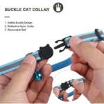 Cat Collar with Bell Cats Necklace Kitten Collar Breakaway Collar Anti-strangling Armrests for Cat Necklace Pet Strap MBO02 - Image 5