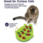Rainy Day Puzzle & Play - Interactive Cat Treat Puzzle Cat Toys Leaks Food Cat Scratch Board - Image 3