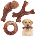 Indestructible Dog Chew Toy for Aggressive Chewers Durable Dog Teeth Cleaning Bacon Flavor Bones Chew Pet Toy