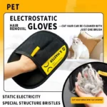 Pet Cats Hair Remover Gloves Electrostatic For Dogs Reusable Washable Grooming Glove With 2-In-1 Lint Roller Brush - Image 3