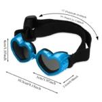 1 Pcs Heart-shaped Small Dog Sunglasses Waterproof UV Protection Dog Cat Sun Glasses with Adjustable Strap Goggles Pet Products - Image 6