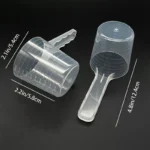 1pc Transparent Pet Measuring Spoon With Scale Plastic Dog Cat Feeding Shovel Pet Tableware Supplies 50g 100ml - Image 2