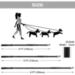 Heavy Duty Double Handle Dog Leash with Reflective Strips for Night Safety - Ideal for Large and Extra Large Breeds - Perfect fo - Image 2