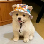 Breathable Cat Dog Sun Hat with Ear Holes UV Protection Pet Bucket Hat Adjustable Drawstring Lightweight Pet Cowboy Hat - Image 5