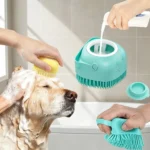 New Bath Massage Brush Bathroom Multifunctional Puppy Big Dog Cat Soft Safety Silicone Pet Accessories for Dogs Cats Tools