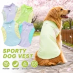 Summer Cooling Dog Vest Ice Silk Breathable Pet Clothes With D-ring Sun Protection Puppy Shirt For Small Medium Large Dogs Cats