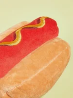 1pc Hot Dog Design Pet Grinding Teeth Squeaky Plush Toy, Durable Chew Toy For Dog Interactive Supply - Image 6