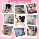 Dog Chew Toys for Cleaning Teeth Pink Soft Rubber Bone Funny Ball Interactive Donut Treat Set for Small Medium Dogs Pet Gifts - Image 3