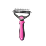 Pet Grooming Accessories High-Quality Double-Sided Stainless Steel Dog Cat Brush with Fine Bristles - Image 5