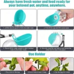 Dog Water Bottle Outdoor Travel Portable Pet Drinking Bowl Hanging Lanyard Puppy Walking Anti-leak Water Feeder Bowl - Image 3