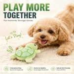 Mini Squeaky Turtle Plush Dog Toy Soft Puppy Chew Toy Interactive Pet Toy Palm Size for Small Dogs Puppies with Sound - Image 4