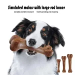 Pet Dog Beef Flavor Simulation Bone Toy Bite Resistant Molar Toy Teeth Cleaning Interactive Training Reward Chew Toy For Dog