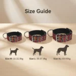 Bohemian Dog Collar Ethnic Print 5cm Wide Nylon, Double Pin Buckle Military Grade, D-Ring No Pull Heavy Duty Large Dogs - Image 6
