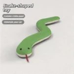Simulated snake Dog Toy Crinkle Sound Toy Soft Linen Interactive Toy Kitten Kick Toy for Indoor Persimmon Teasing Cat Teaser - Image 2