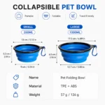 Durable TPR Portable Pet Food Bowl for Cats And Dogs Silicone Collapsible Travel Outdoor Water Food Bowl for Pets - Image 2