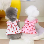 Strawberry Pattern Summer Dress for Dog Pet Clothing Dog Suspender Skirt Cats Puppy Cute Dog Costume Supplies - Image 3