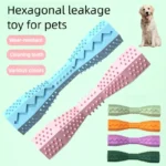 Durable Dog Chew Stick Teething Toy Bite Resistant Leakage Food Dispenser Pet Teeth Cleaning Interactive Dog Training Toy