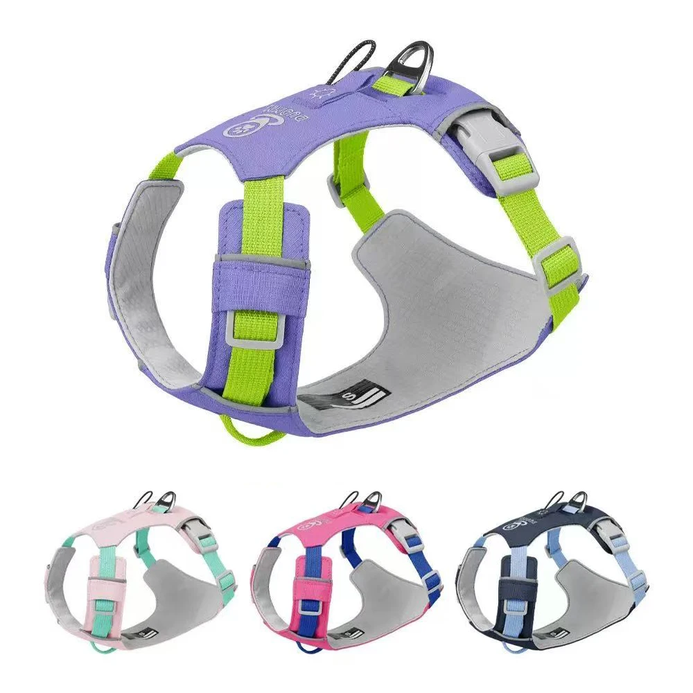 kf-S4f46264f37bf4e87b3697590d532c333m Pet Dog Harness Light Weight Reflective Dog Cat Chest Strap Belt No Pull Soft Harness Vest Adjustable Outdoor Pets Harness - Image 1