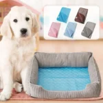 The Ultimate Cooling Pet Mat Breathable Washable Summer Pad Dog Cat Self Cool Blanket for Kennel Crate and Bed Sleeping Ice Silk - Image 2
