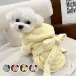 Custom Embroidered Name Pet Bathrobe Hooded Quick Drying Super Absorbent Microfiber Dog Bath Towel Full Body Wrap for Dogs Cats - Image 8
