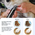 Electric Dog Nail Grinder Pet Nail Clipper USB Rechargeable Pet Nail Trimmers Painless with Polisher Wheel for Small/Large Pets - Image 4