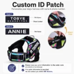 KOMMILIFE Adjustable Nylon Dog Harness Personalized Harness For Dogs Reflective Breathable Neck Guard Dog Harness Vest No Pull - Image 3