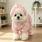 Small Dog Four-legged Clothes Anti Mosquito Breathable Mesh Dog Jumpsuit with Hood Puppy Cover Outfit for Small Puppy - Image 4