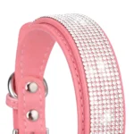New Shiny Rhinestone Pet Collar, Soft Microfiber Adjustable Collar for Small Medium Dogs & Cats, Lightweight Walking Collar - Image 5