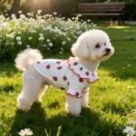 Cute Print Dog Clothes Summer Pet Shirt for Small Dogs Cats Ruffle Collar Puppy T-Shirt Teddy Bichon Pomeranian Apparel Outfits
